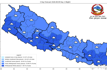 मनसुन सक्रिय, केही स्थानमा भारी वर्षाको सम्भावना